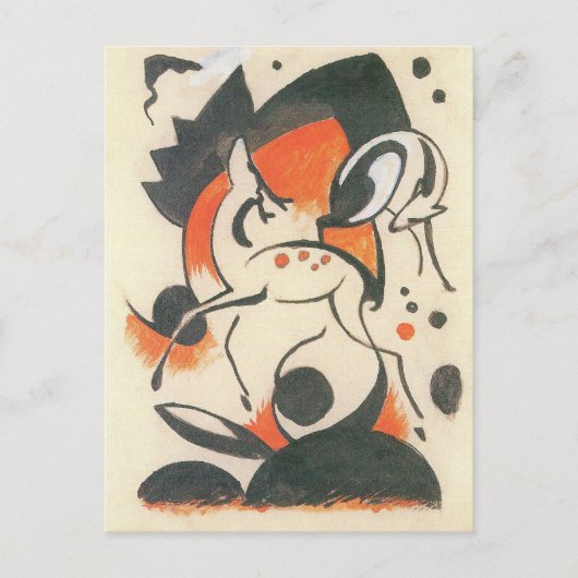 Samenstelling met Two Deer door Franz Marc Briefkaart (Voorkant)