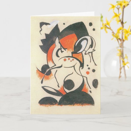 Samenstelling met Two Deer door Franz Marc Kaart (Gele Bloem)