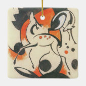 Samenstelling met Two Deer door Franz Marc Keramisch Ornament (Achterkant)