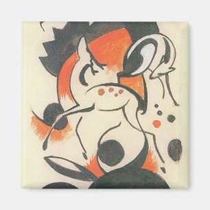 Samenstelling met Two Deer door Franz Marc Magneet