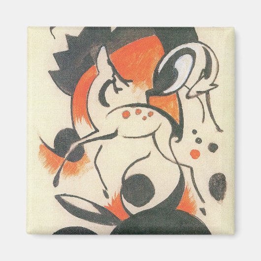 Samenstelling met Two Deer door Franz Marc Magneet (Voorkant)