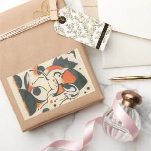 Samenstelling met Two Deer door Franz Marc Rechthoekige Sticker