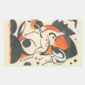 Samenstelling met Two Deer door Franz Marc Rechthoekige Sticker (Voorkant)