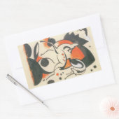 Samenstelling met Two Deer door Franz Marc Rechthoekige Sticker (Envelop)