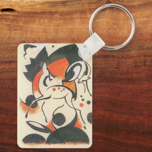 Samenstelling met Two Deer door Franz Marc Sleutelhanger (Achterkant)