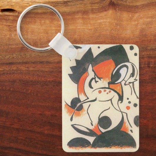 Samenstelling met Two Deer door Franz Marc Sleutelhanger (Voorkant)
