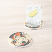 Samenstelling met Two Deer door Franz Marc Zandsteen Onderzetter (Zijkant)