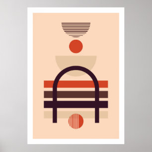 Samenstelling moderne kunstgeometrische vormen 2 poster