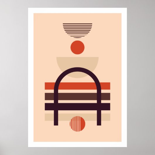 Samenstelling moderne kunstgeometrische vormen 2 poster (Voorkant)