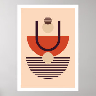 Samenstelling moderne kunstgeometrische vormen 3 poster