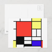 Samenstelling, Mondriaan Briefkaart (Voorkant / Achterkant)