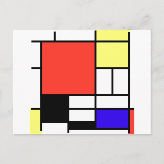 Samenstelling, Mondriaan Briefkaart (Voorkant)