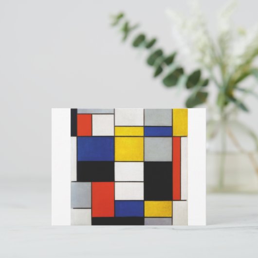 Samenstelling Mondriaan Briefkaart (Staand voorkant)
