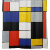 Samenstelling Mondriaan Douchegordijn (Voorkant)
