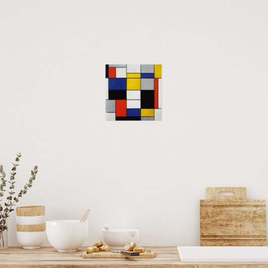 Samenstelling Mondriaan Poster (Keuken)