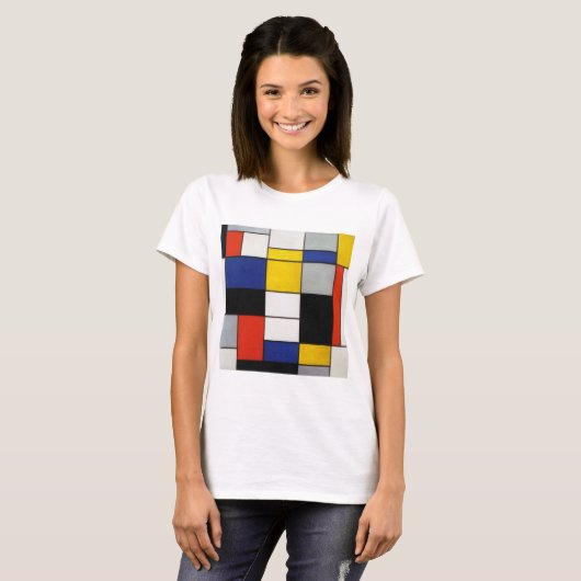 Samenstelling Mondriaan T-shirt (Voorkant volledig)