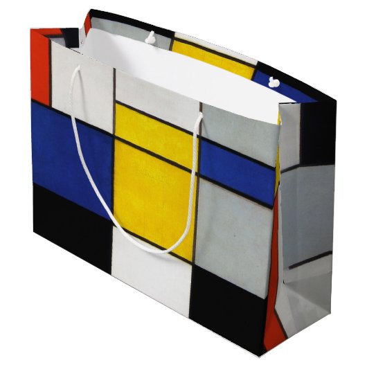 Samenstelling Mondrian Large Gift Bag Groot Cadeauzakje (Achterkant Gekanteld)