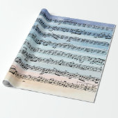 Samenstelling muziek op Waterverf Cadeaupapier (Uitgerold)