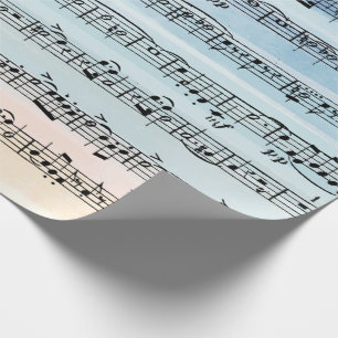 Samenstelling muziek op Waterverf Cadeaupapier