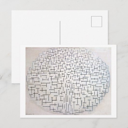 Samenstelling nr. 10, Pier en Oceaan | Mondriaan | Briefkaart (Voorkant / Achterkant)