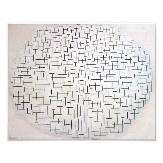 Samenstelling nr. 10, Pier en Oceaan | Mondriaan | Foto Afdruk (Voorkant)