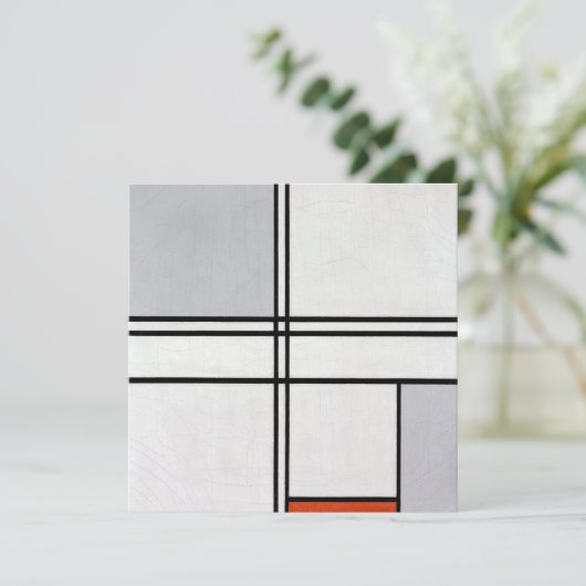 Samenstelling (Nr. 1) Grijsrood | Piet Mondriaan | (Staand voorkant)