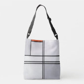 Samenstelling (Nr. 1) Grijsrood | Piet Mondriaan | Crossbody Tas (Achterkant)