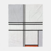 Samenstelling (Nr. 1) Grijsrood | Piet Mondriaan | Fleece Deken (Voorkant)