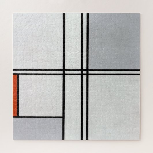 Samenstelling (Nr. 1) Grijsrood | Piet Mondriaan | Legpuzzel (Horizontaal)