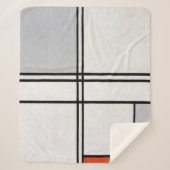 Samenstelling (Nr. 1) Grijsrood | Piet Mondriaan | Sherpa Deken (Voorkant)