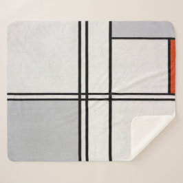 Samenstelling (Nr. 1) Grijsrood | Piet Mondriaan | Sherpa Deken