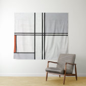 Samenstelling (Nr. 1) Grijsrood | Piet Mondriaan | Wandkleed (In Situ (horizontaal))