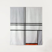 Samenstelling (Nr. 1) Grijsrood | Piet Mondriaan | Wandkleed (Voorkant)
