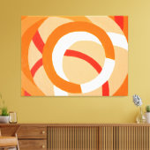 Samenstelling nr. 43 Oranje monochroom Canvas Afdruk (Insitu (Woonkamer))