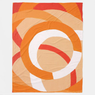 Samenstelling nr. 43 Oranje monochroom Fleece Deken