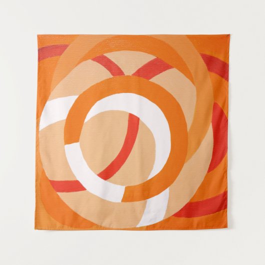 Samenstelling nr. 43 - Oranje monochroom Wandkleed (Voorkant (horizontaal))