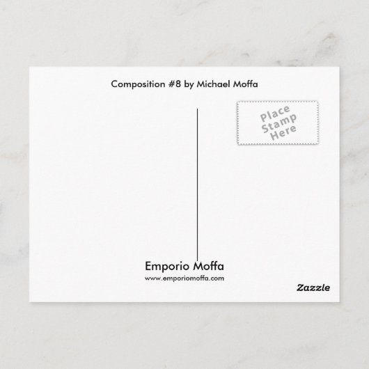 Samenstelling nr. 8 door Michael Moffa Briefkaart (Achterkant)