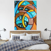 Samenstelling nr. 8 door Michael Moffa Canvas Afdruk (Insitu (Slaapkamer))