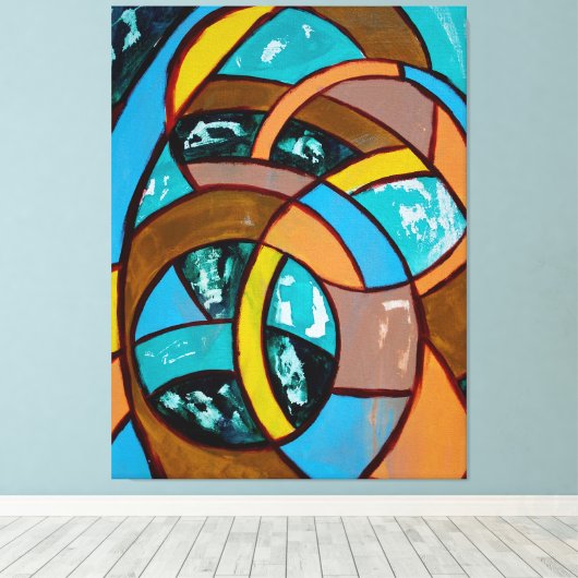 Samenstelling nr. 8 door Michael Moffa Canvas Afdruk (Insitu (Houten vloer))