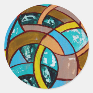 Samenstelling nr. 8 door Michael Moffa Ronde Sticker