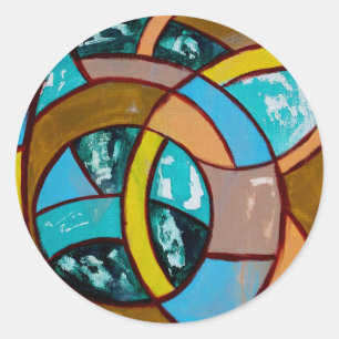 Samenstelling nr. 8 door Michael Moffa Ronde Sticker