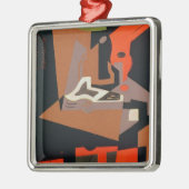 Samenstelling (olie op canvas) metalen ornament (Links)