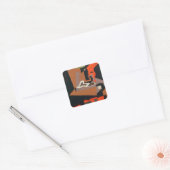 Samenstelling (olie op canvas) vierkante sticker (Envelop)