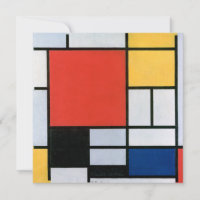 Samenstelling rood, geel, blauw, zwart | Mondriaan