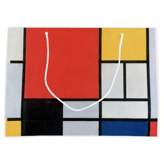 Samenstelling Rood, Geel, Blauw, Zwart, Mondriaan Groot Cadeauzakje (Voorkant)