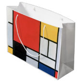 Samenstelling Rood, Geel, Blauw, Zwart, Mondriaan Groot Cadeauzakje (Achterkant Gekanteld)