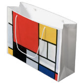 Samenstelling Rood, Geel, Blauw, Zwart, Mondriaan Groot Cadeauzakje (Voorkant Gekanteld)