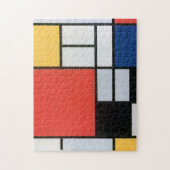 Samenstelling Rood, Geel, Blauw, Zwart, Mondriaan Legpuzzel (Verticaal)