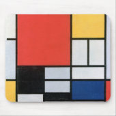 Samenstelling Rood, Geel, Blauw, Zwart, Mondriaan Muismat (Voorkant)