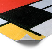 Samenstelling rood, geel, blauw, zwart | Mondriaan Poster (Hoek)